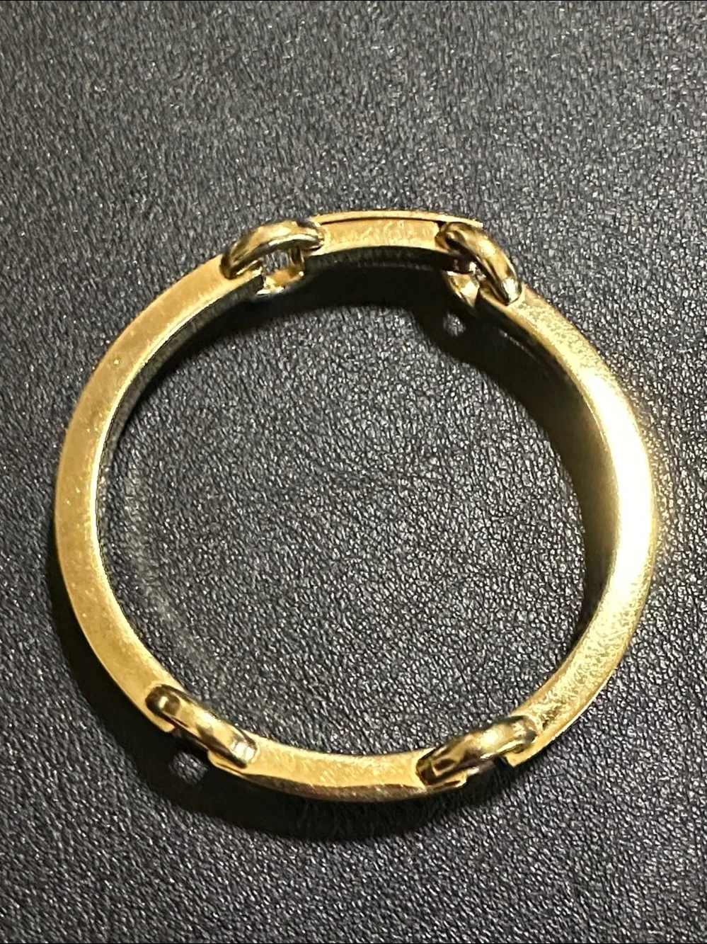 Michael Kors Gold Tone Status Link Horsebit Bangle Bracelet